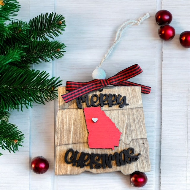 State Pride & Zip Code Ornaments – Celebrate Your Roots | Painted or DIY Kit.