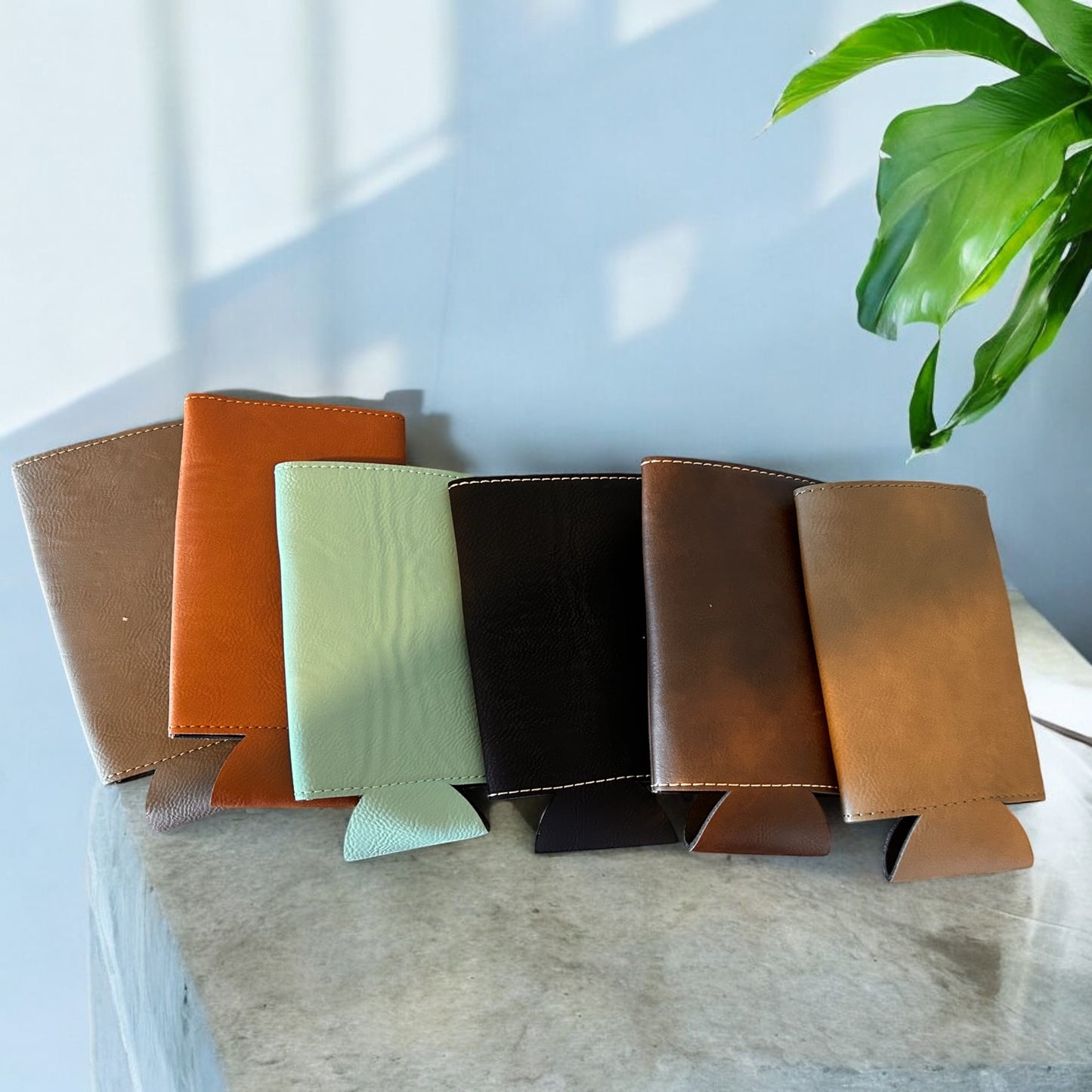 Customizable Leatherette Koozies - Standard & Slim Can Sizes - Oh Elly Designs