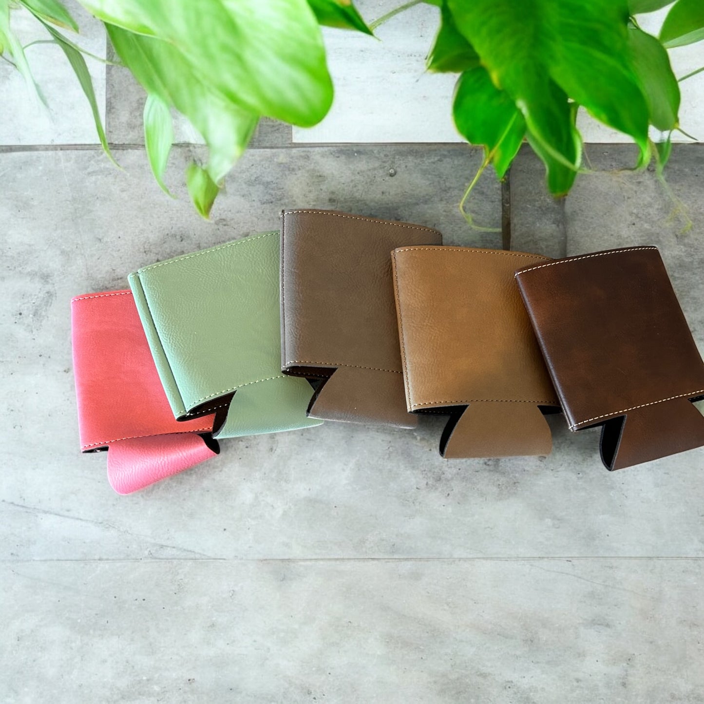 Customizable Leatherette Koozies - Standard & Slim Can Sizes - Oh Elly Designs