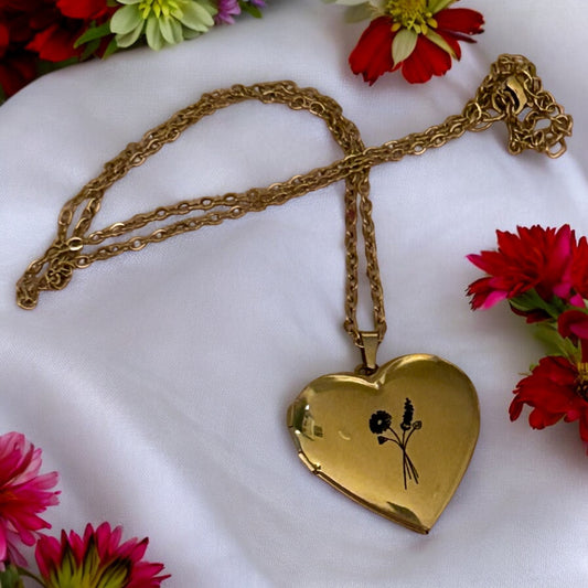 Personalized Circle or Heart Locket Necklace.