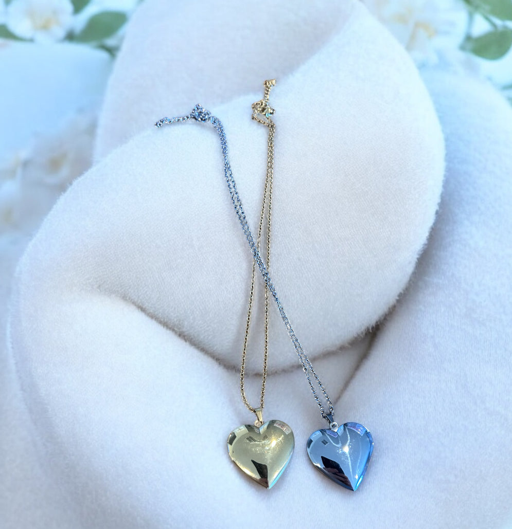 Personalized Circle or Heart Locket Necklace.