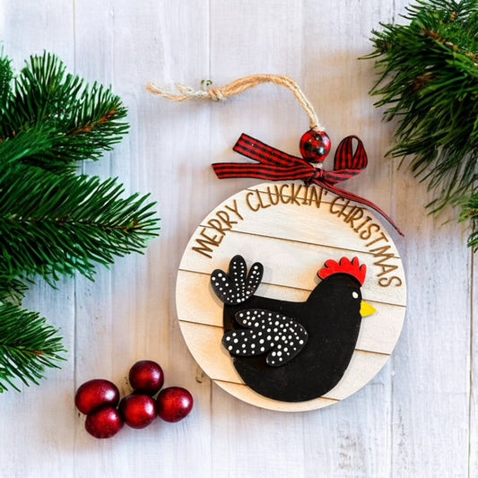 Countryside Charm Ornaments – Painted or DIY Kit | Farm, Wood Tag, and Vintage Truck Designs.