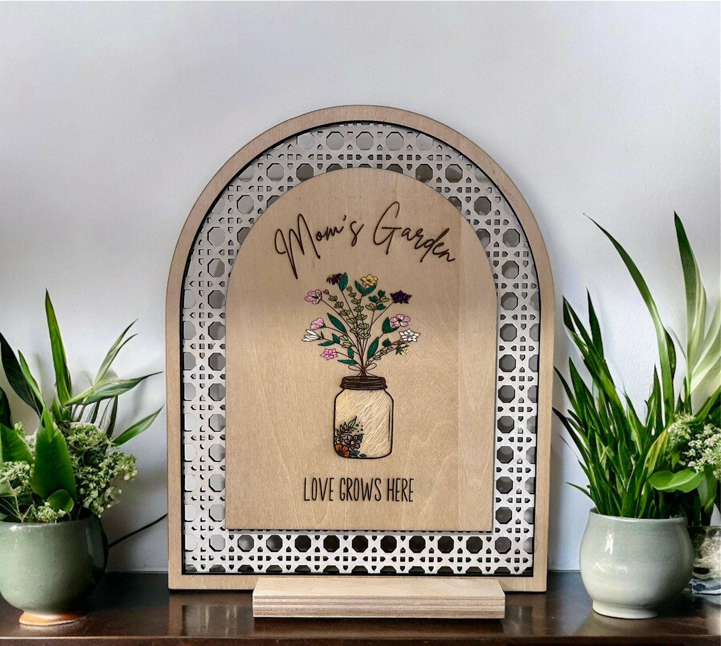 Personalized Family Birth Flower Garden Sign.