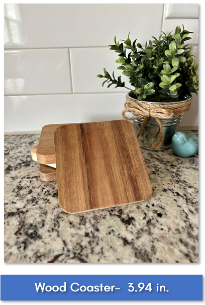 Custom Engraved Wood Coasters - Set of 4 - Oh Elly Designs