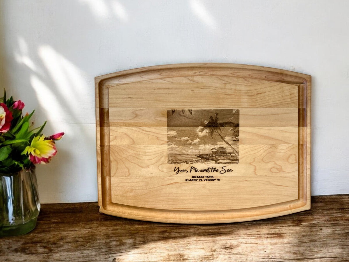 Custom Photo Board Personalized Photo Cutting Board – Custom Engraved Maple with Photo ...