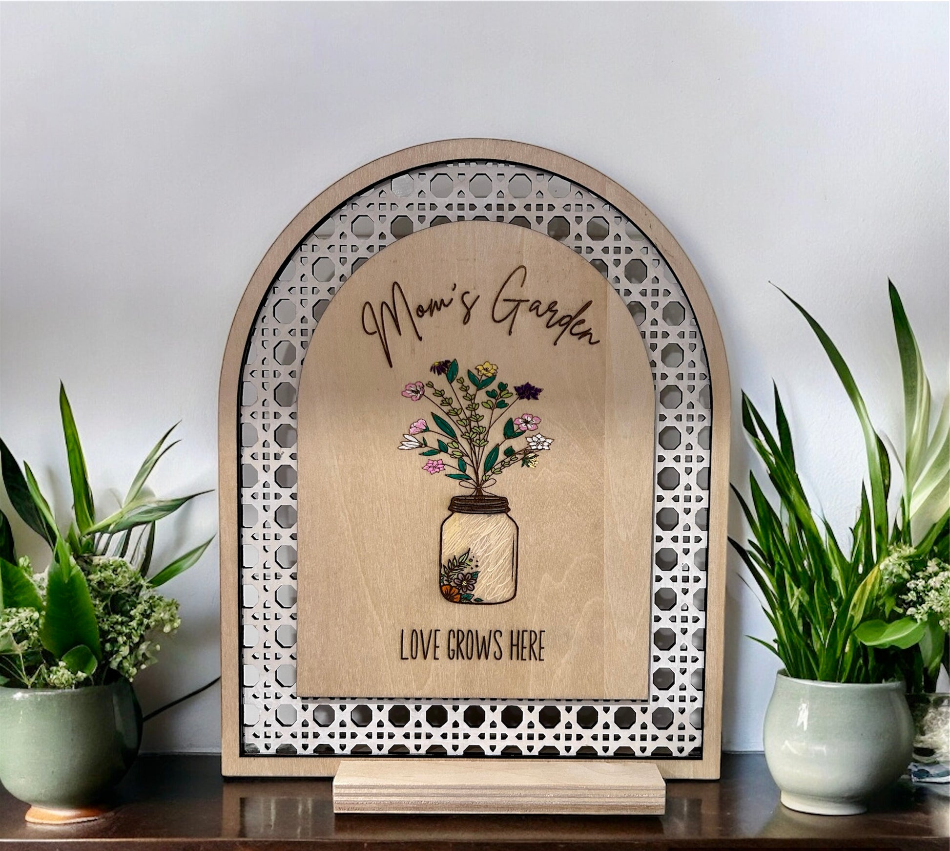 Personalized Family Birth Flower Garden Sign