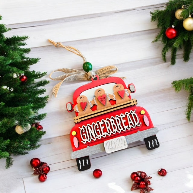 Countryside Charm Ornaments – Painted or DIY Kit | Farm, Wood Tag, and Vintage Truck Designs